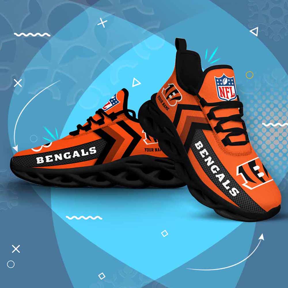 Ideafootwear Cincinnati Bengals Max Soul Shoes Sneakers For Men And Women