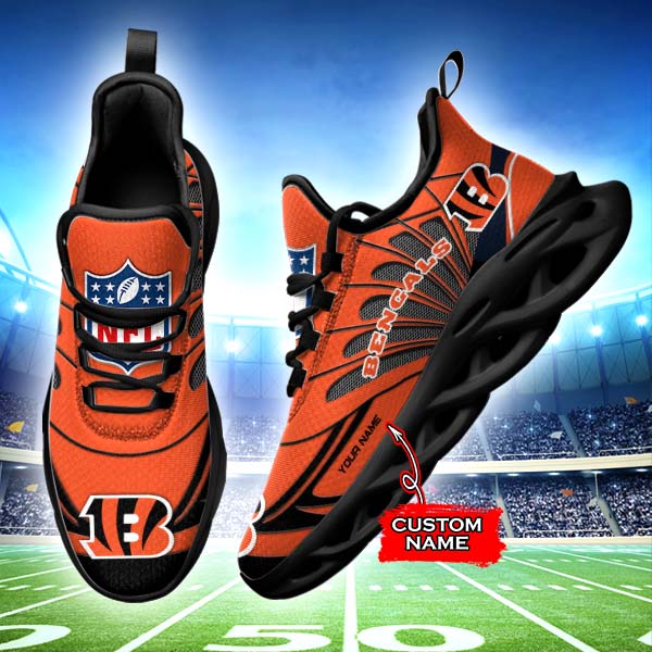Ideafootwear Cincinnati Bengals Max Soul Shoes Sneakers For Men And Women