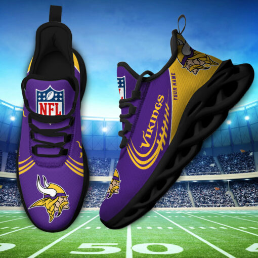 Ideafootwear Minnesota Vikings Max Soul Shoes Sneakers For Men And Women