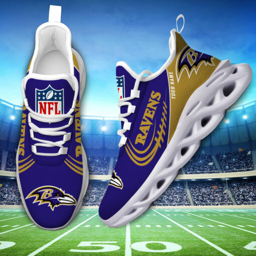 Ideafootwear Baltimore Ravens Max Soul Shoes Sneakers For Men And Women
