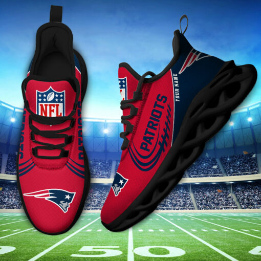 Ideafootwear New England Patriots Max Soul Shoes Sneakers For Men And Women