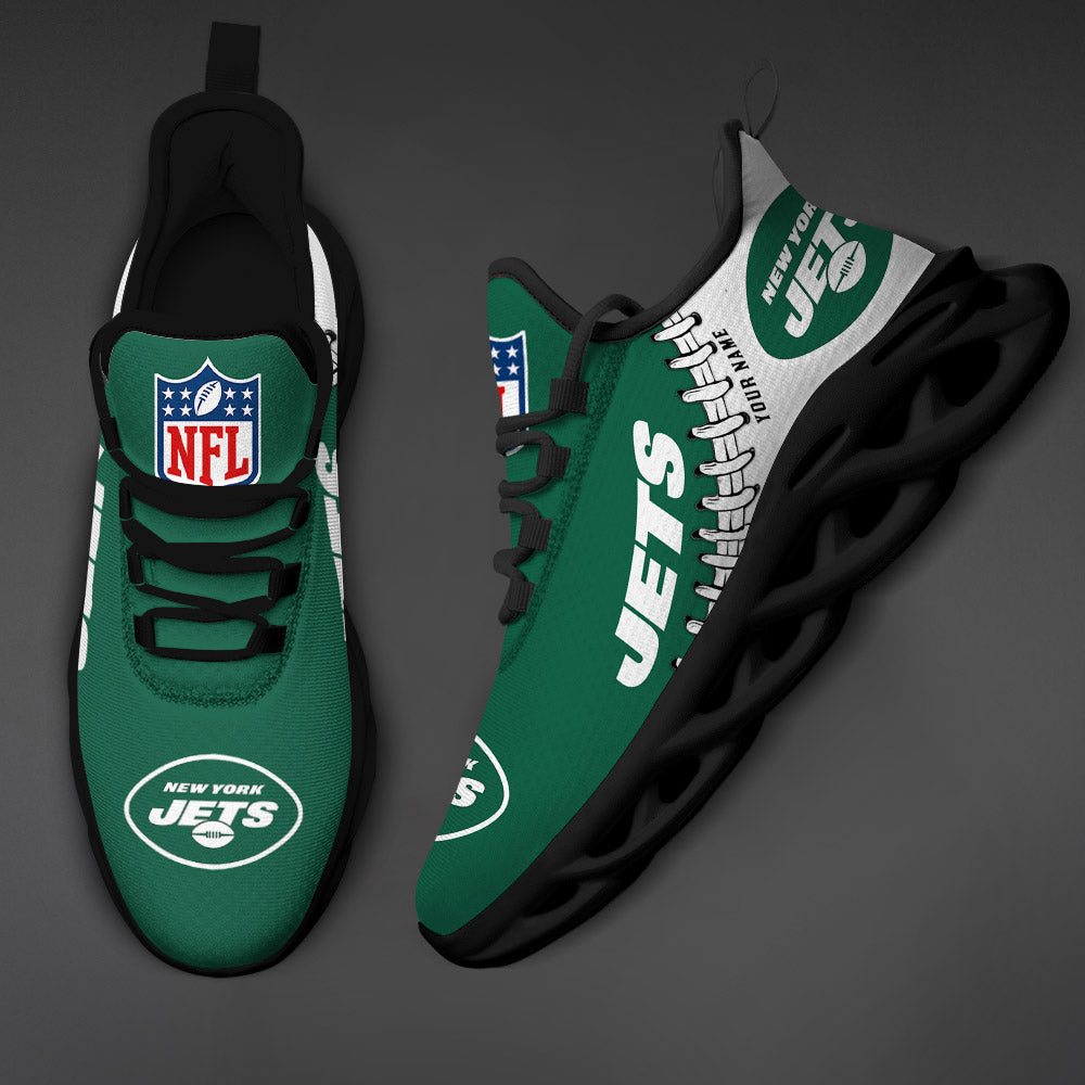 Ideafootwear New York Jets Max Soul Shoes Sneakers For Men And Women
