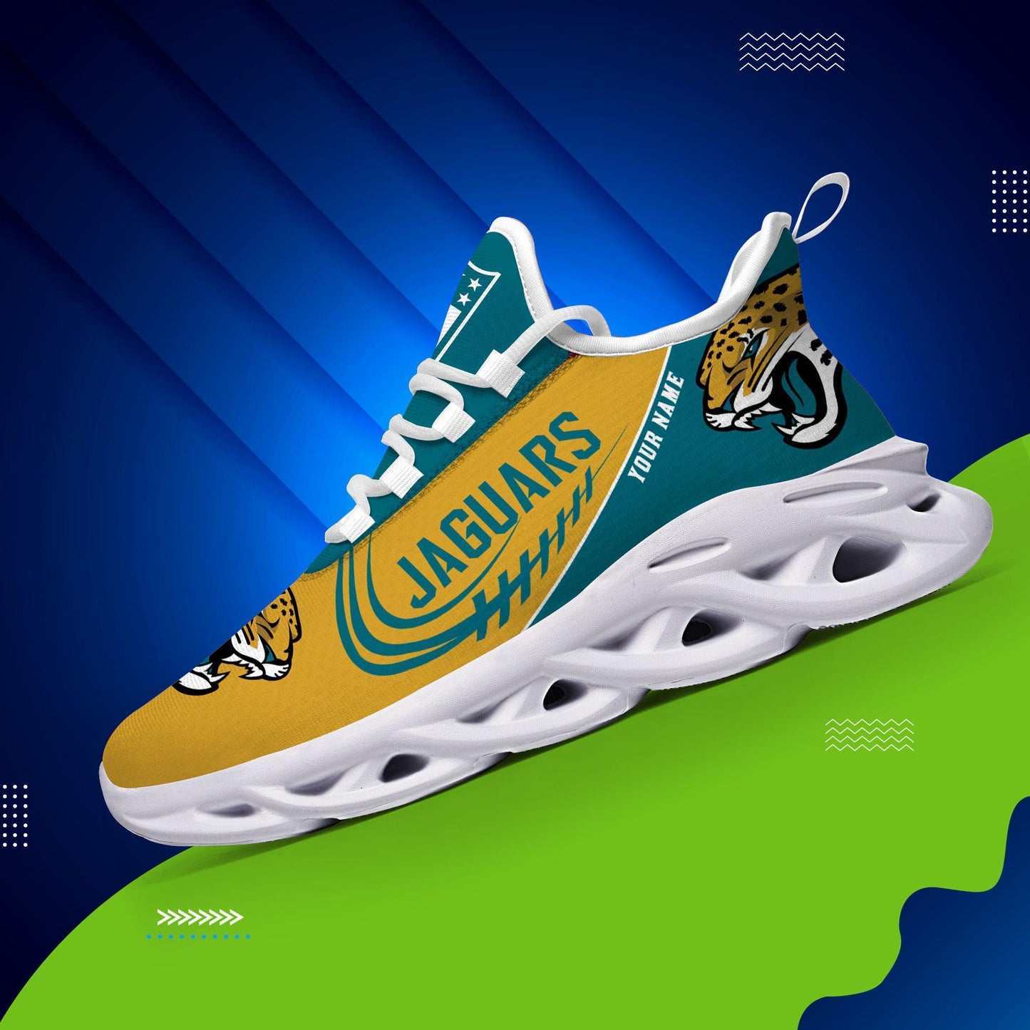 Ideafootwear Jacksonville Jaguars Max Soul Shoes Sneakers For Men And Women