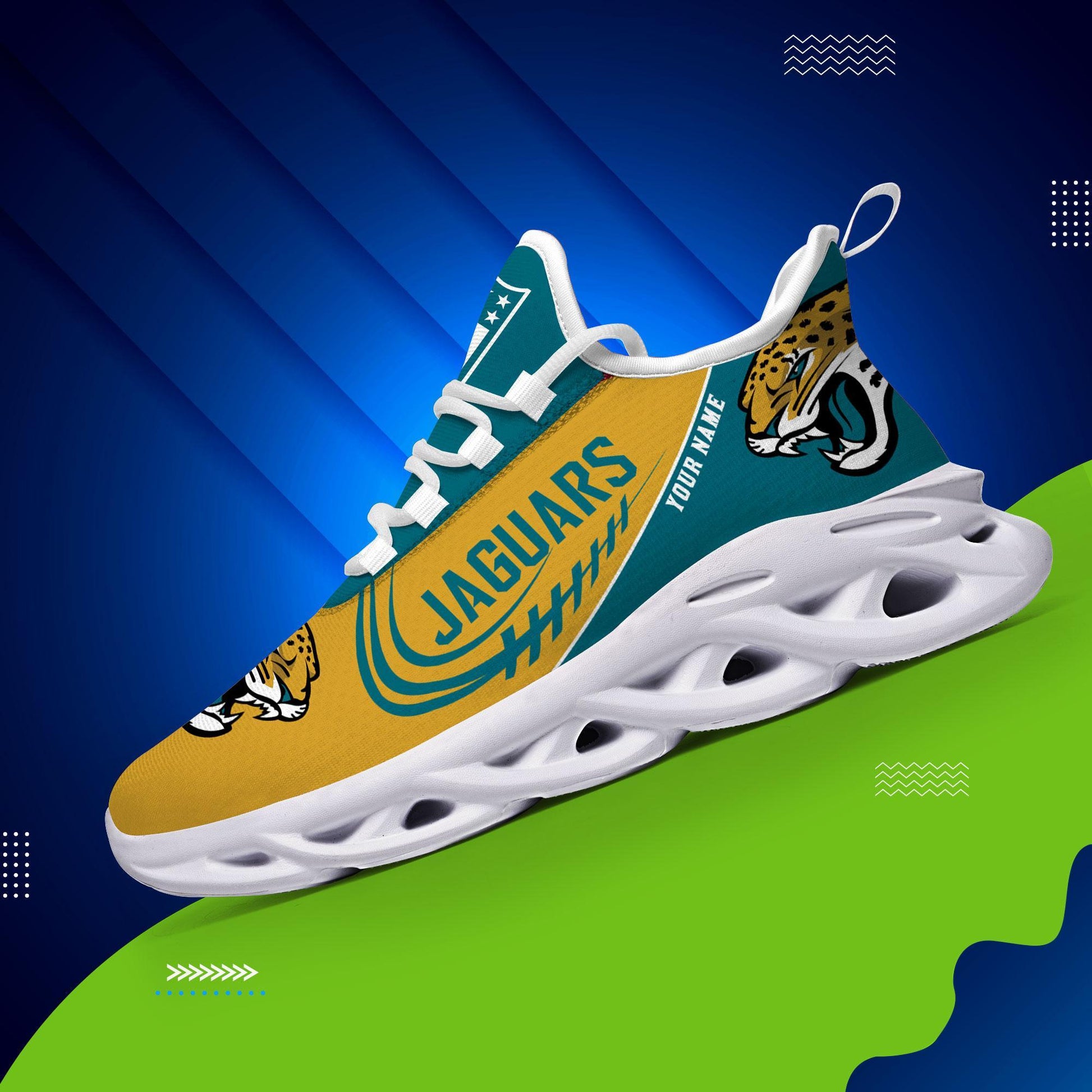 Ideafootwear Jacksonville Jaguars Max Soul Shoes Sneakers For Men And Women