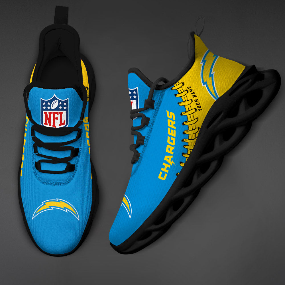 Ideafootwear Los Angeles Chargers Max Soul Shoes Sneakers For Men And Women