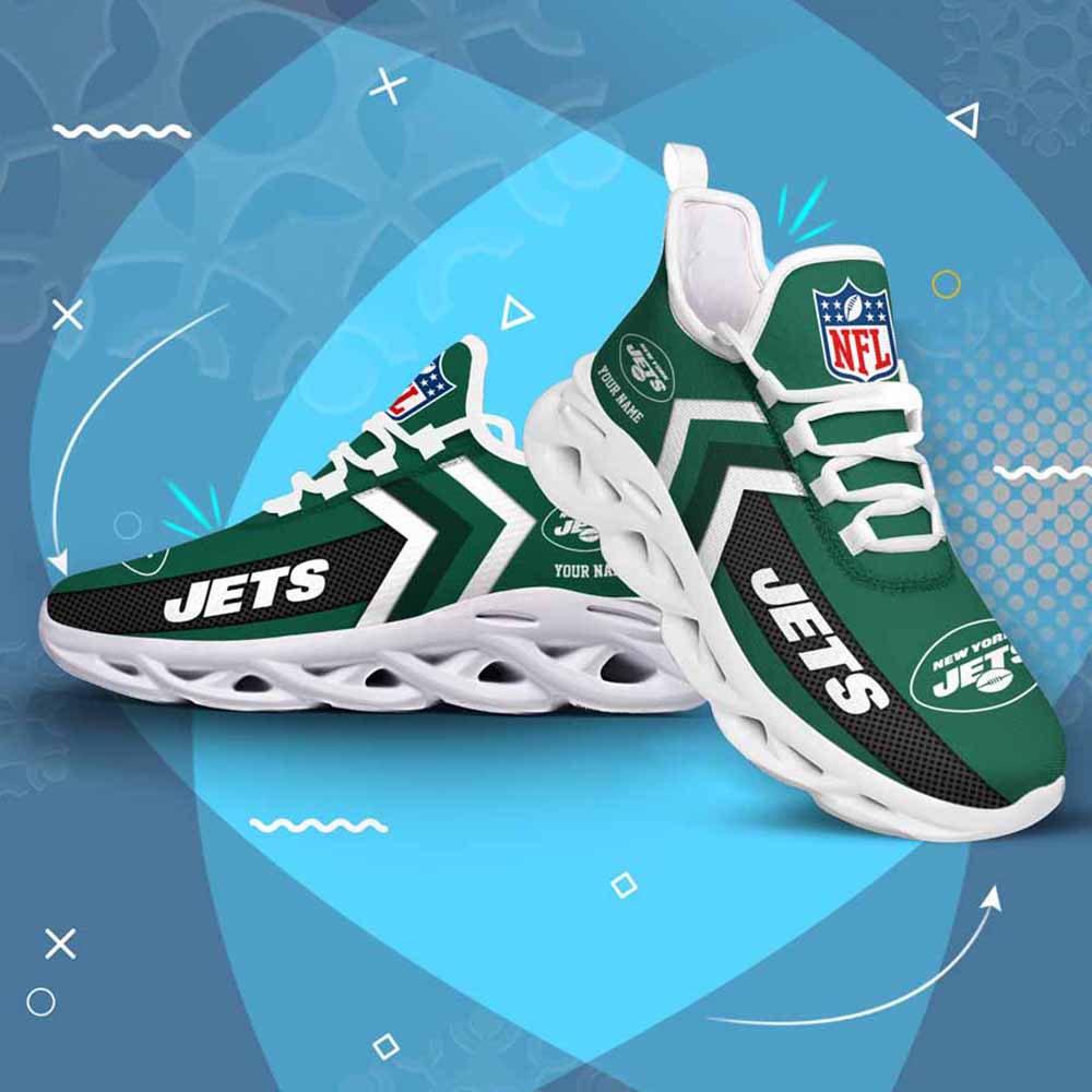 Ideafootwear New York Jets Max Soul Shoes Sneakers For Men And Women
