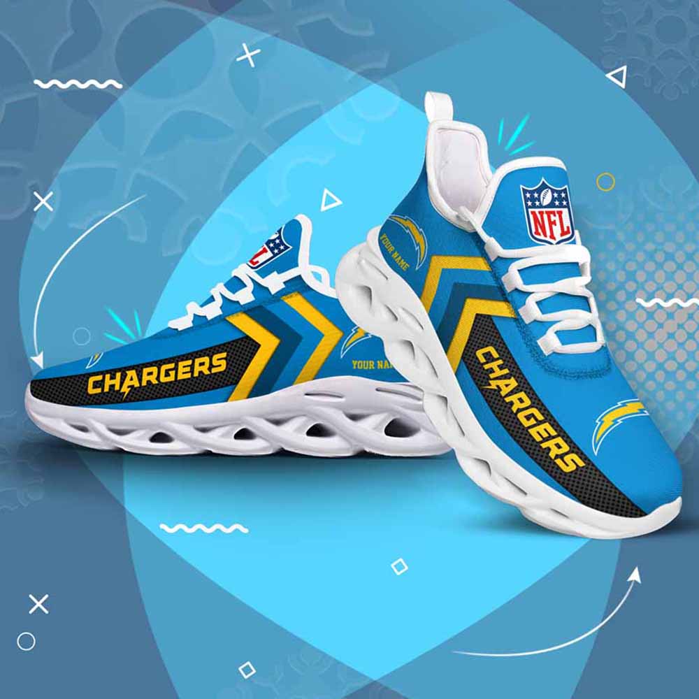 Ideafootwear Los Angeles Chargers Max Soul Shoes Sneakers For Men And Women