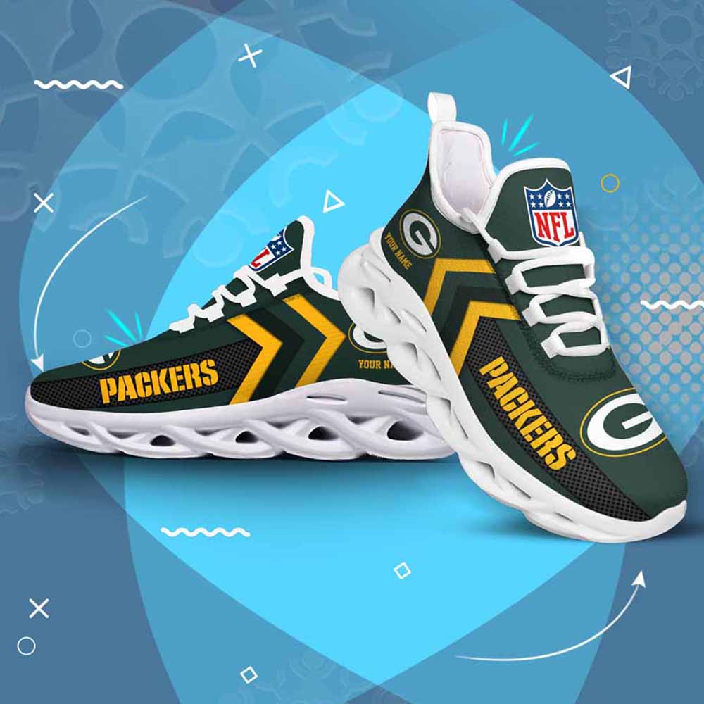 Ideafootwear Green Bay Packers Max Soul Shoes Sneakers For Men And Women