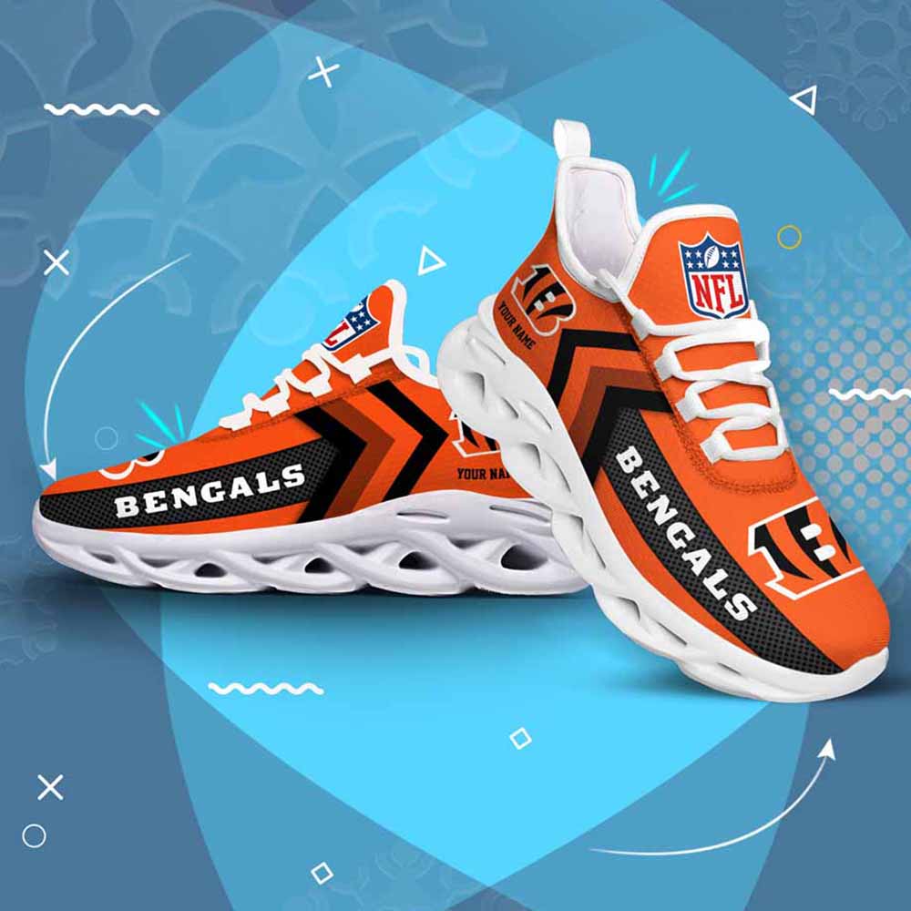 Ideafootwear Cincinnati Bengals Max Soul Shoes Sneakers For Men And Women