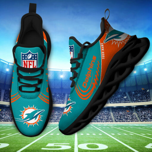 Ideafootwear Miami Dolphins Max Soul Shoes Sneakers For Men And Women