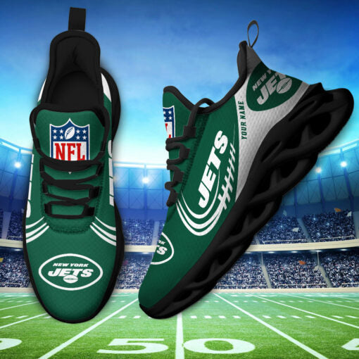 Ideafootwear New York Jets Max Soul Shoes Sneakers For Men And Women