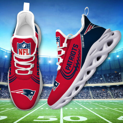 Ideafootwear New England Patriots Max Soul Shoes Sneakers For Men And Women