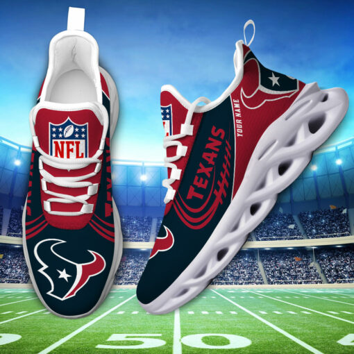 Ideafootwear Houston Texans Max Soul Shoes Sneakers For Men And Women