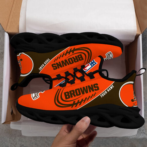 Ideafootwear Cleveland Browns Max Soul Shoes Sneakers For Men And Women
