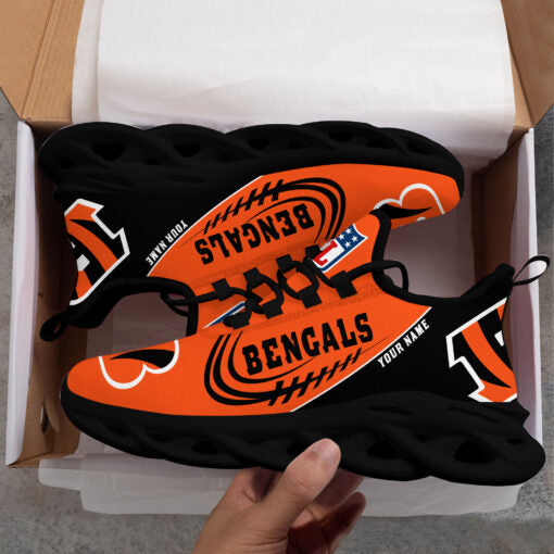 Ideafootwear Cincinnati Bengals Max Soul Shoes Sneakers For Men And Women