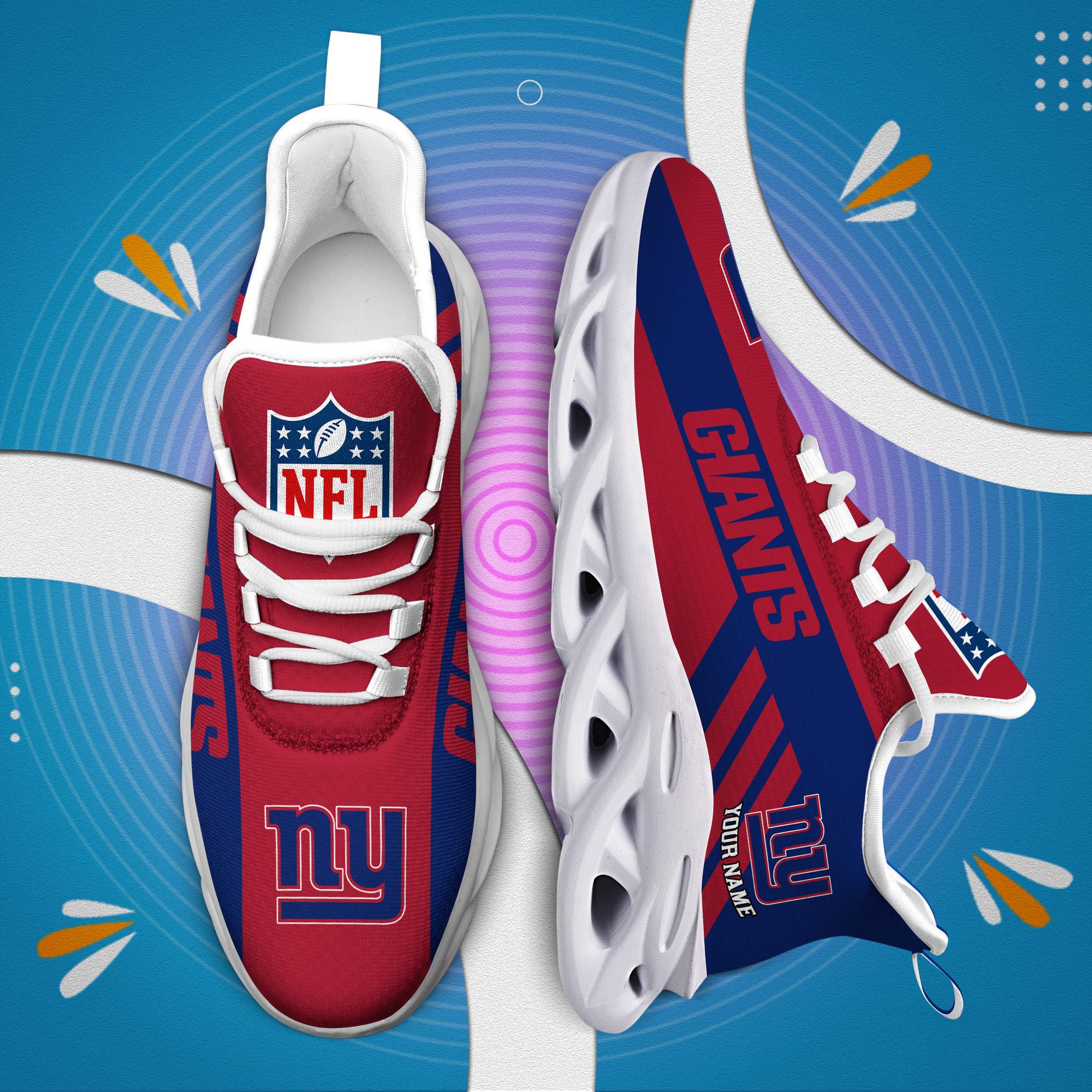 Ideafootwear New York Giants Max Soul Shoes Sneakers For Men And Women