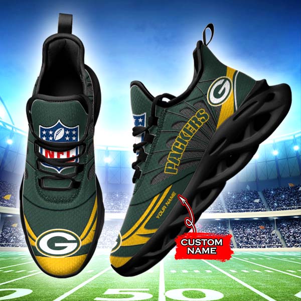 Ideafootwear Green Bay Packers Max Soul Shoes Sneakers For Men And Women