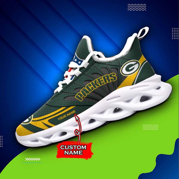 Ideafootwear Green Bay Packers Max Soul Shoes Sneakers For Men And Women