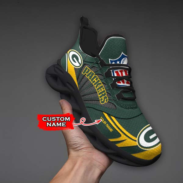 Ideafootwear Green Bay Packers Max Soul Shoes Sneakers For Men And Women