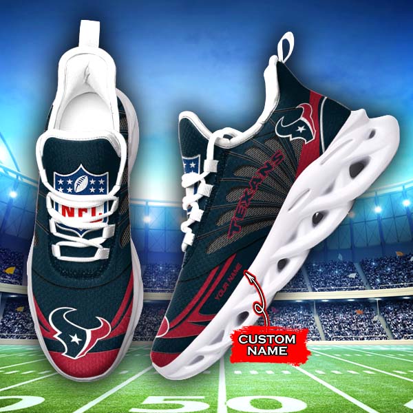 Ideafootwear Houston Texans Max Soul Shoes Sneakers For Men And Women