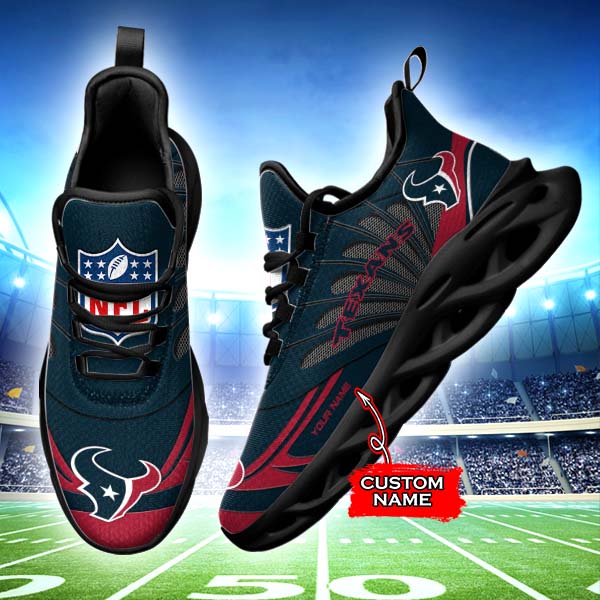 Ideafootwear Houston Texans Max Soul Shoes Sneakers For Men And Women
