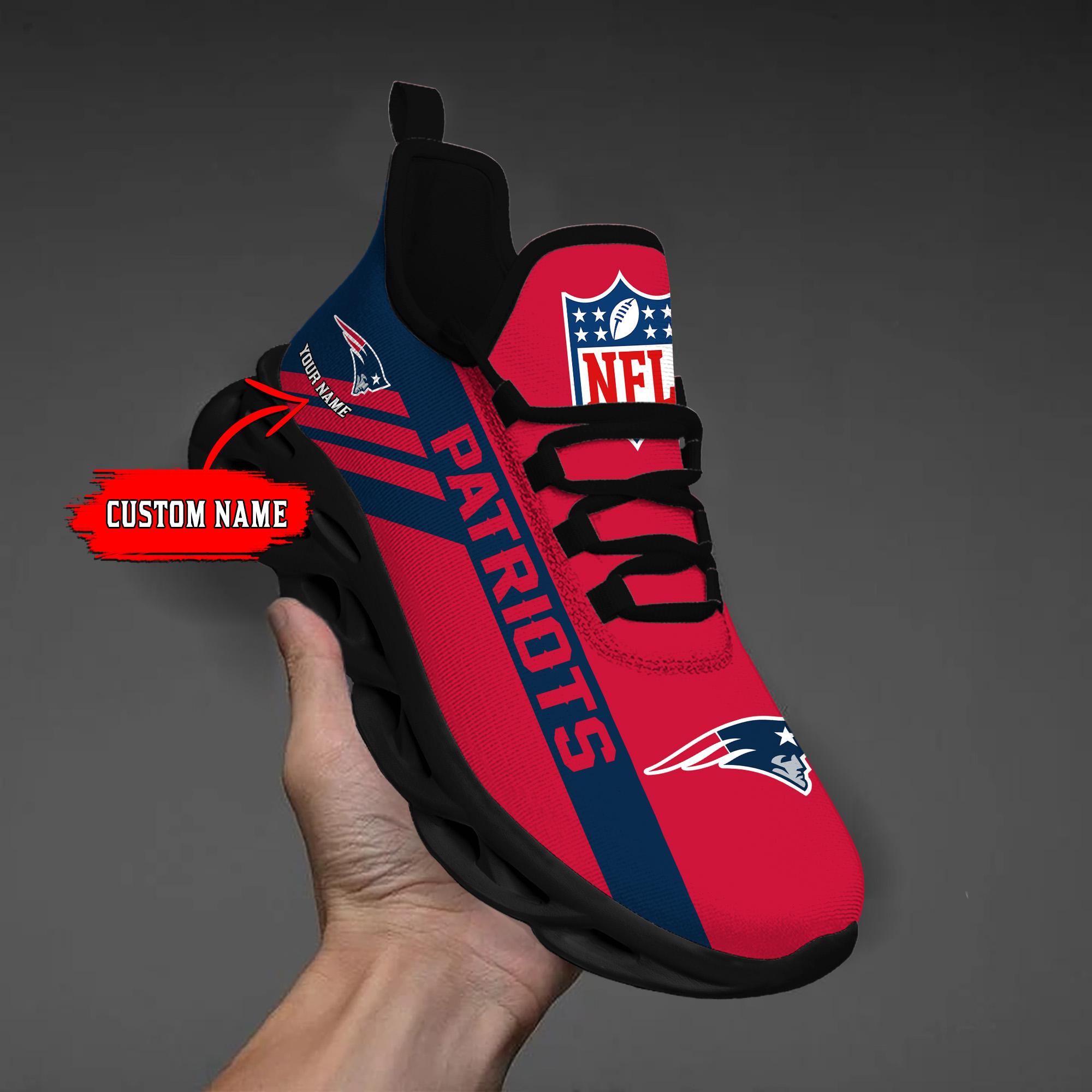 Ideafootwear New England Patriots Max Soul Shoes Sneakers For Men And Women
