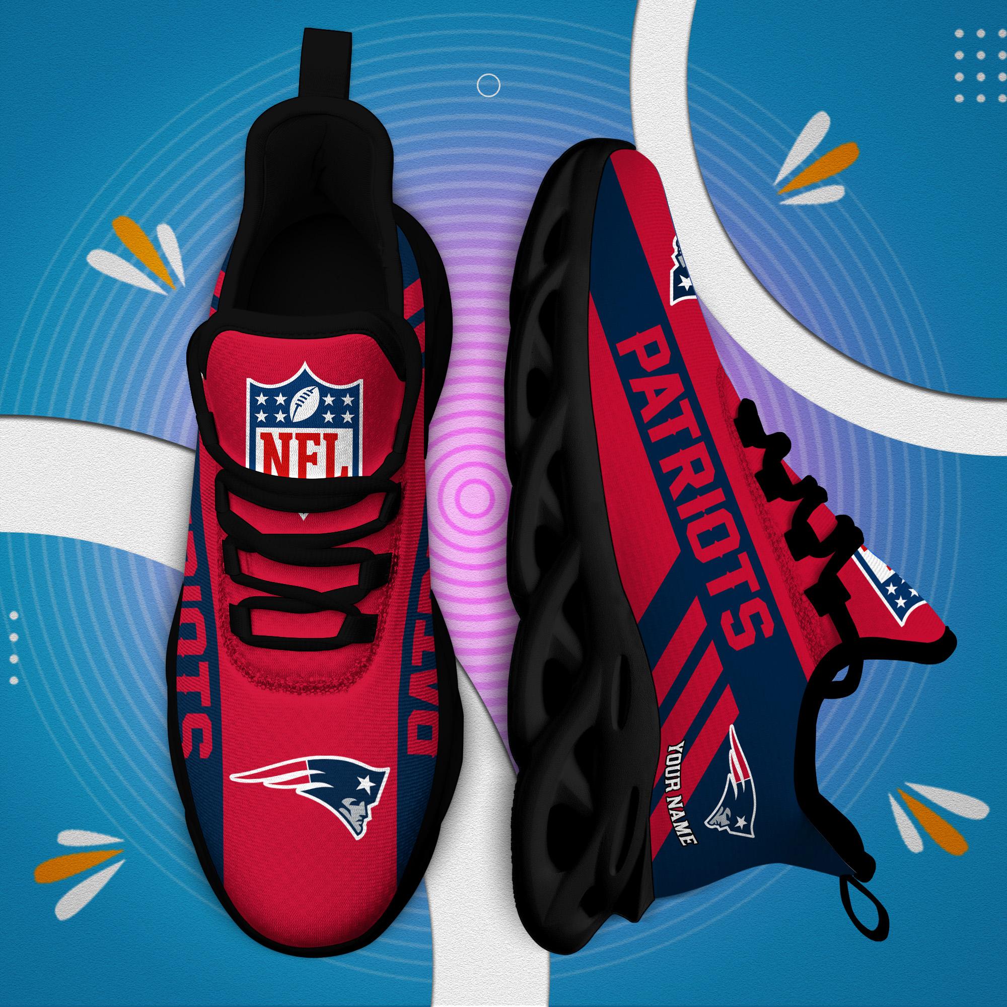 Ideafootwear New England Patriots Max Soul Shoes Sneakers For Men And Women
