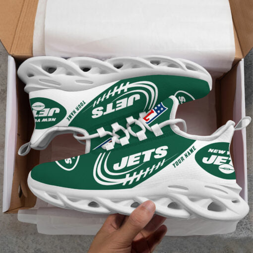 Ideafootwear New York Jets Max Soul Shoes Sneakers For Men And Women