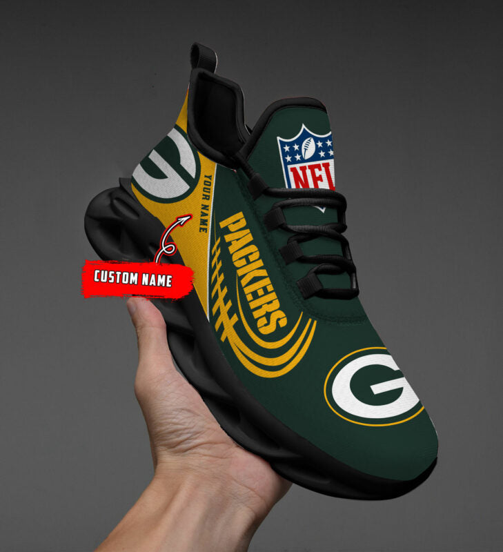 Ideafootwear Green Bay Packers Max Soul Shoes Sneakers For Men And Women