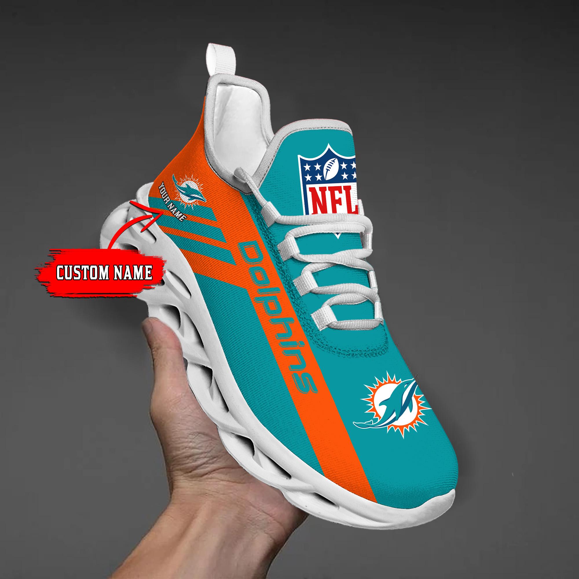 Ideafootwear Miami Dolphins Max Soul Shoes Sneakers For Men And Women