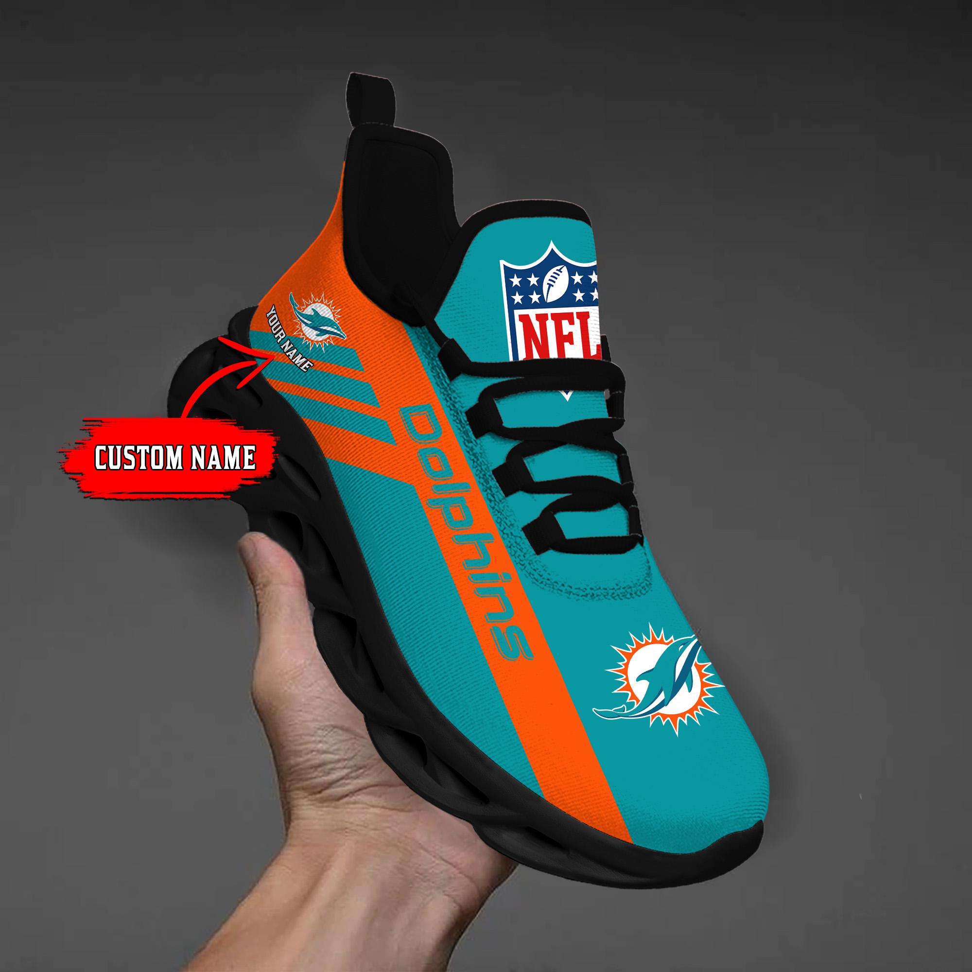 Ideafootwear Miami Dolphins Max Soul Shoes Sneakers For Men And Women