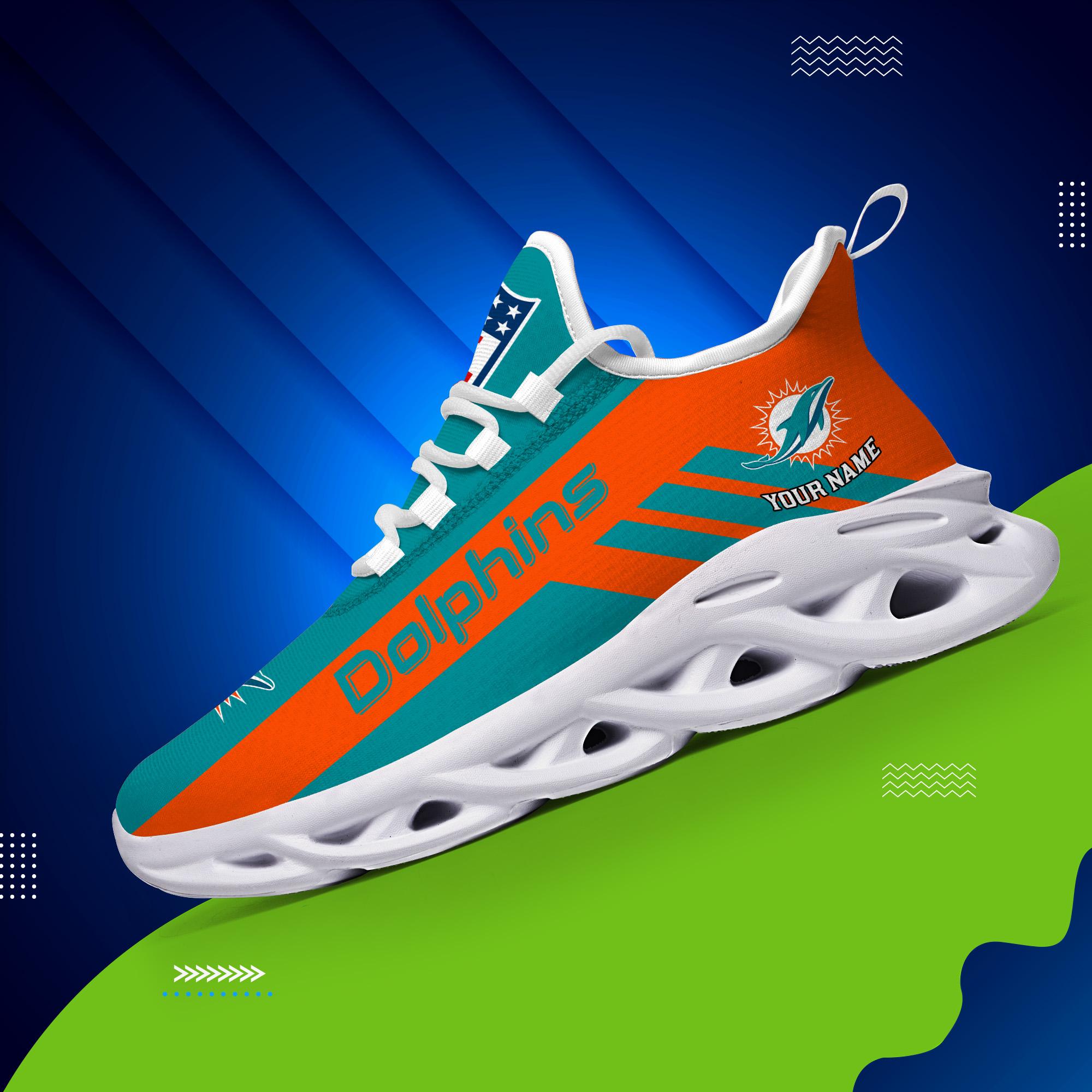 Ideafootwear Miami Dolphins Max Soul Shoes Sneakers For Men And Women