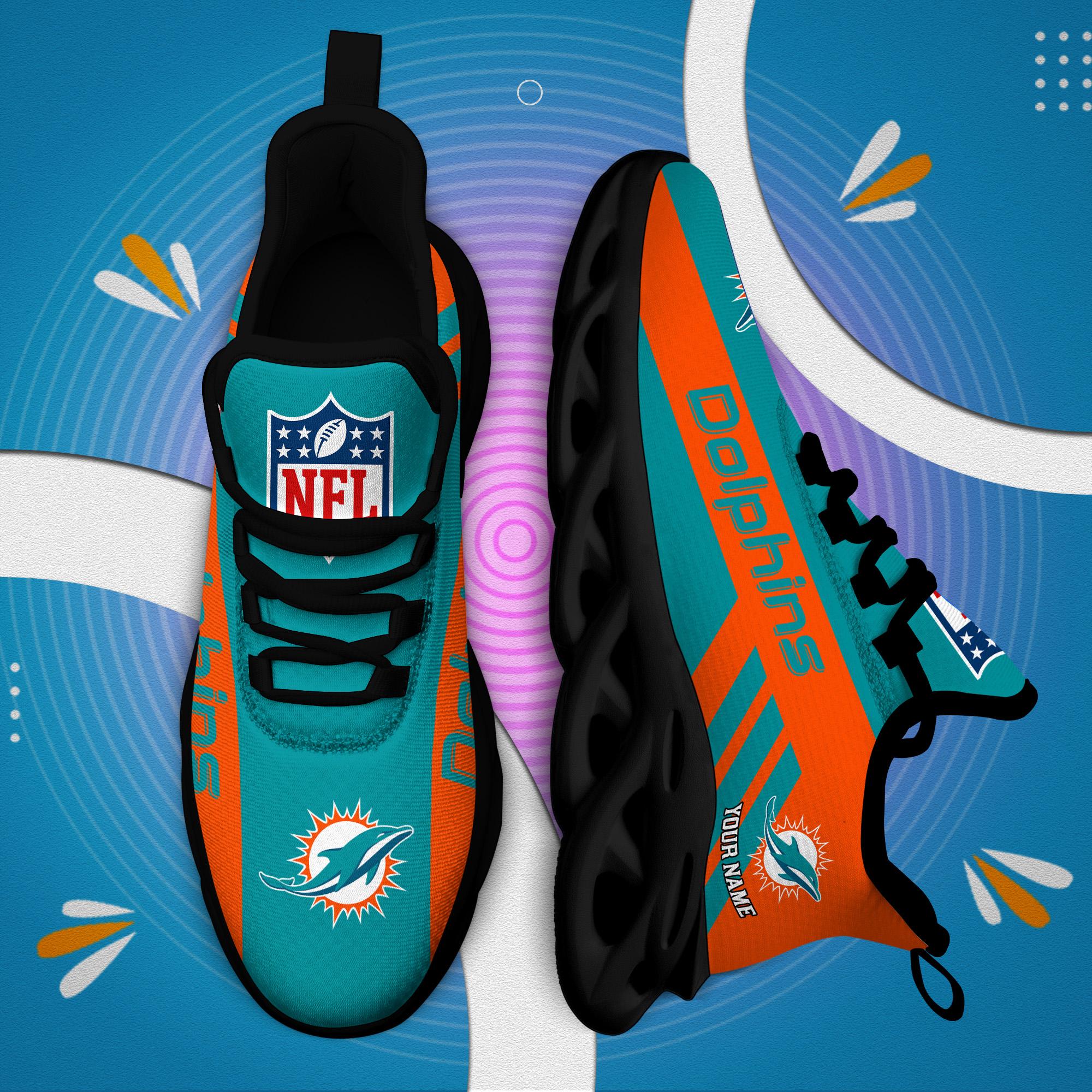Ideafootwear Miami Dolphins Max Soul Shoes Sneakers For Men And Women