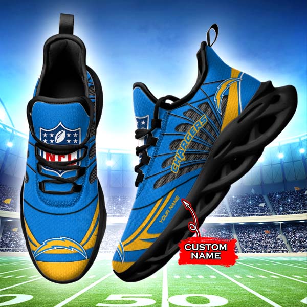Ideafootwear Los Angeles Chargers Max Soul Shoes Sneakers For Men And Women