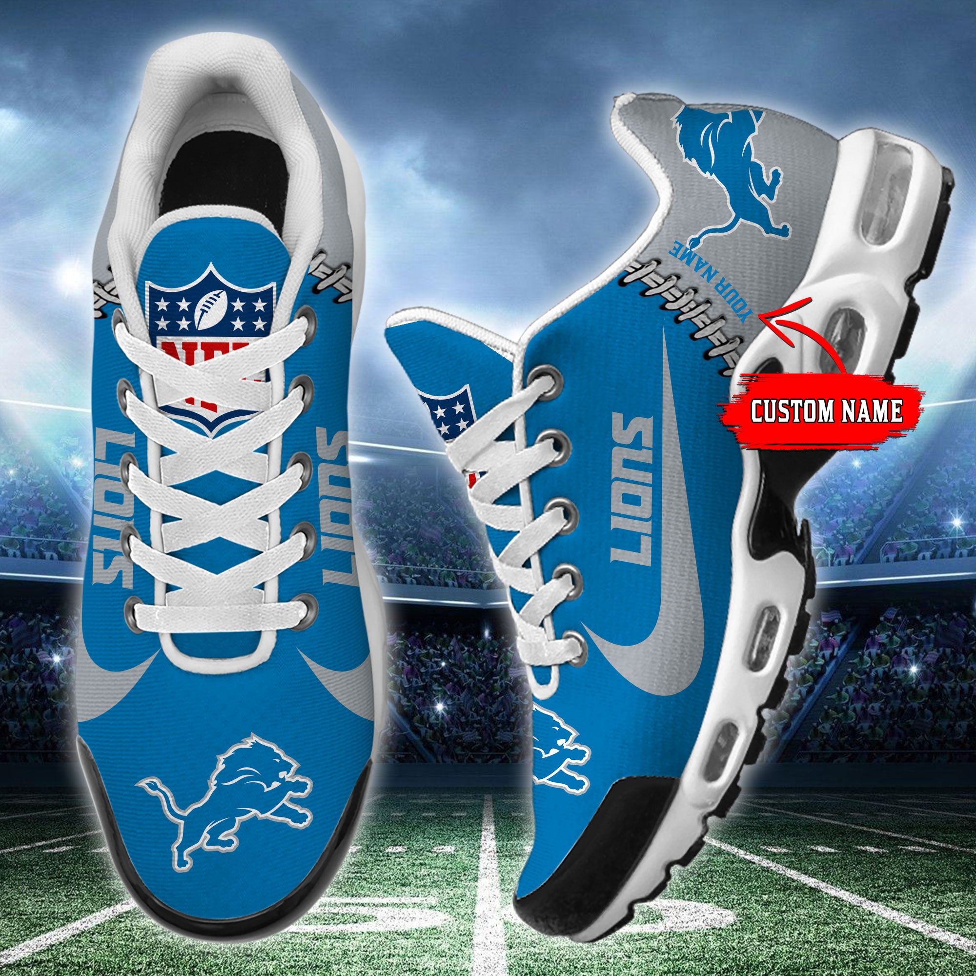 Ideafootwear Detroit Lions TN Shoes Sneakers For Men And Women