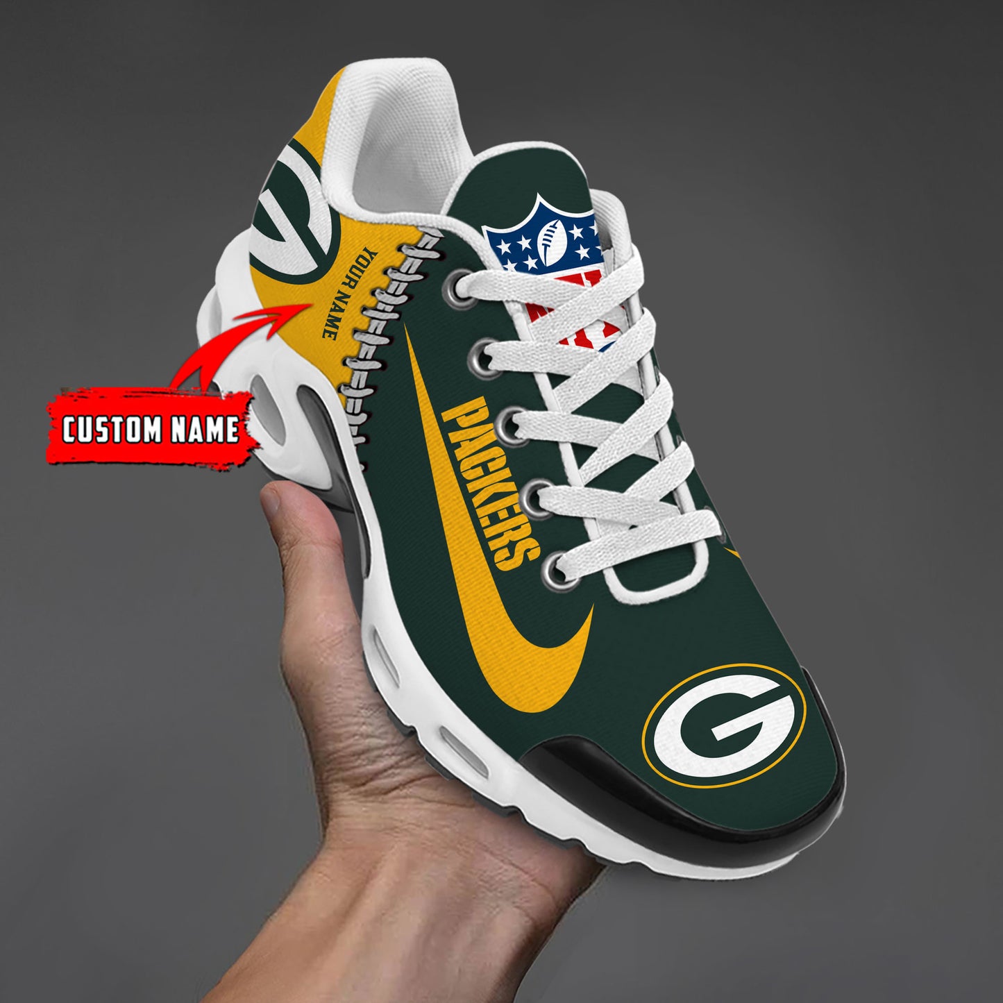 Ideafootwear Green Bay Packers TN Shoes Sneakers For Men And Women
