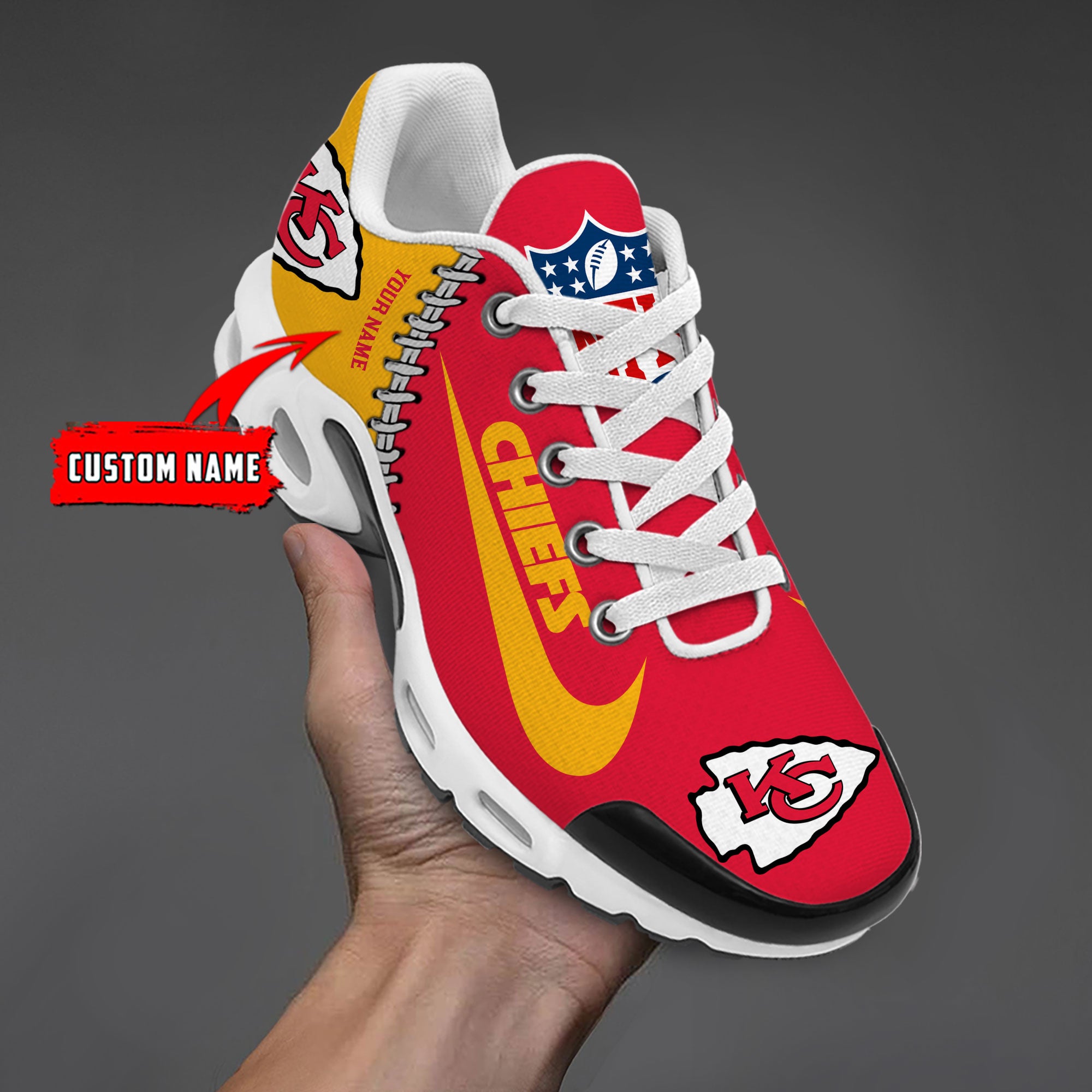 Ideafootwear Kansas City Chiefs TN Shoes Sneakers For Men And Women