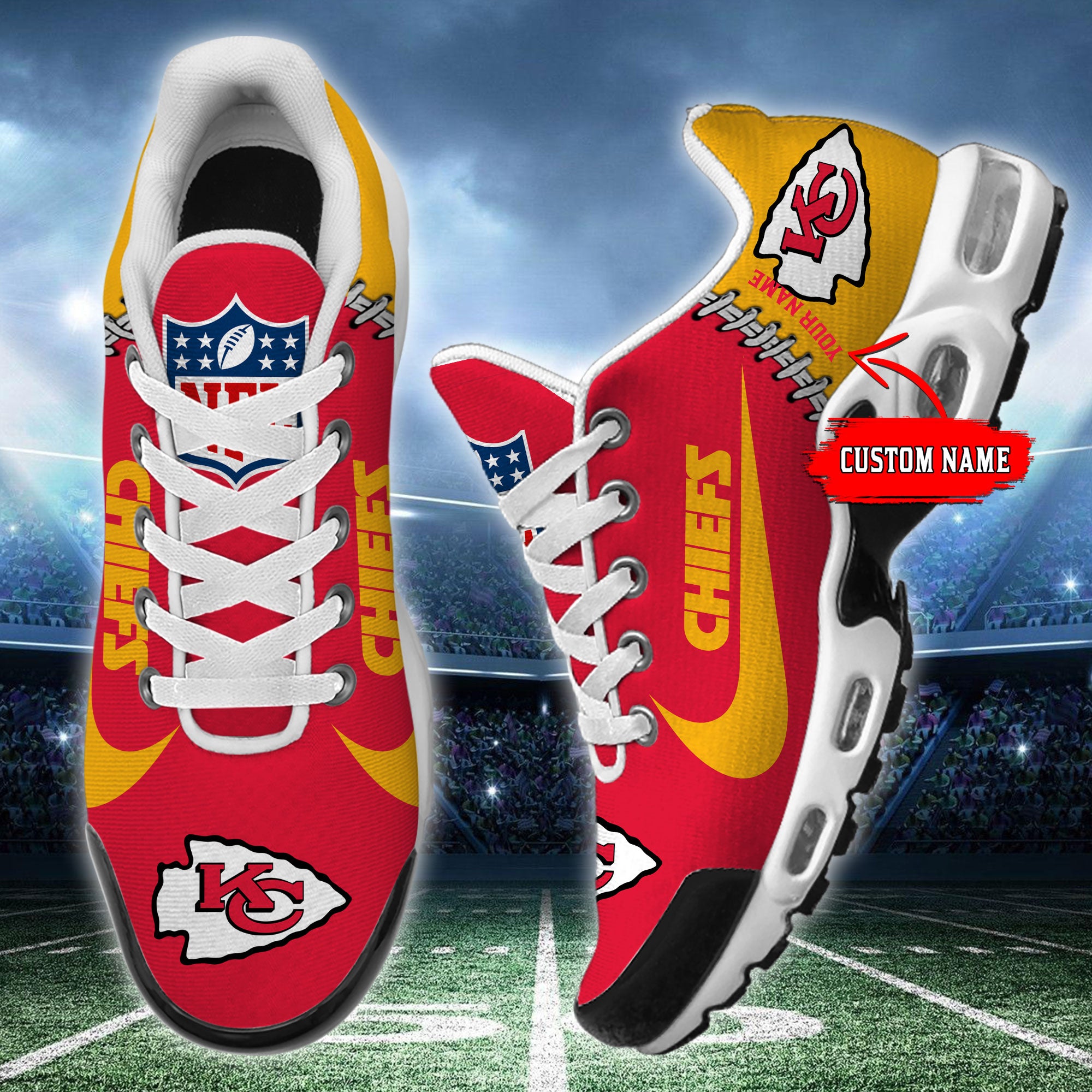 Ideafootwear Kansas City Chiefs TN Shoes Sneakers For Men And Women