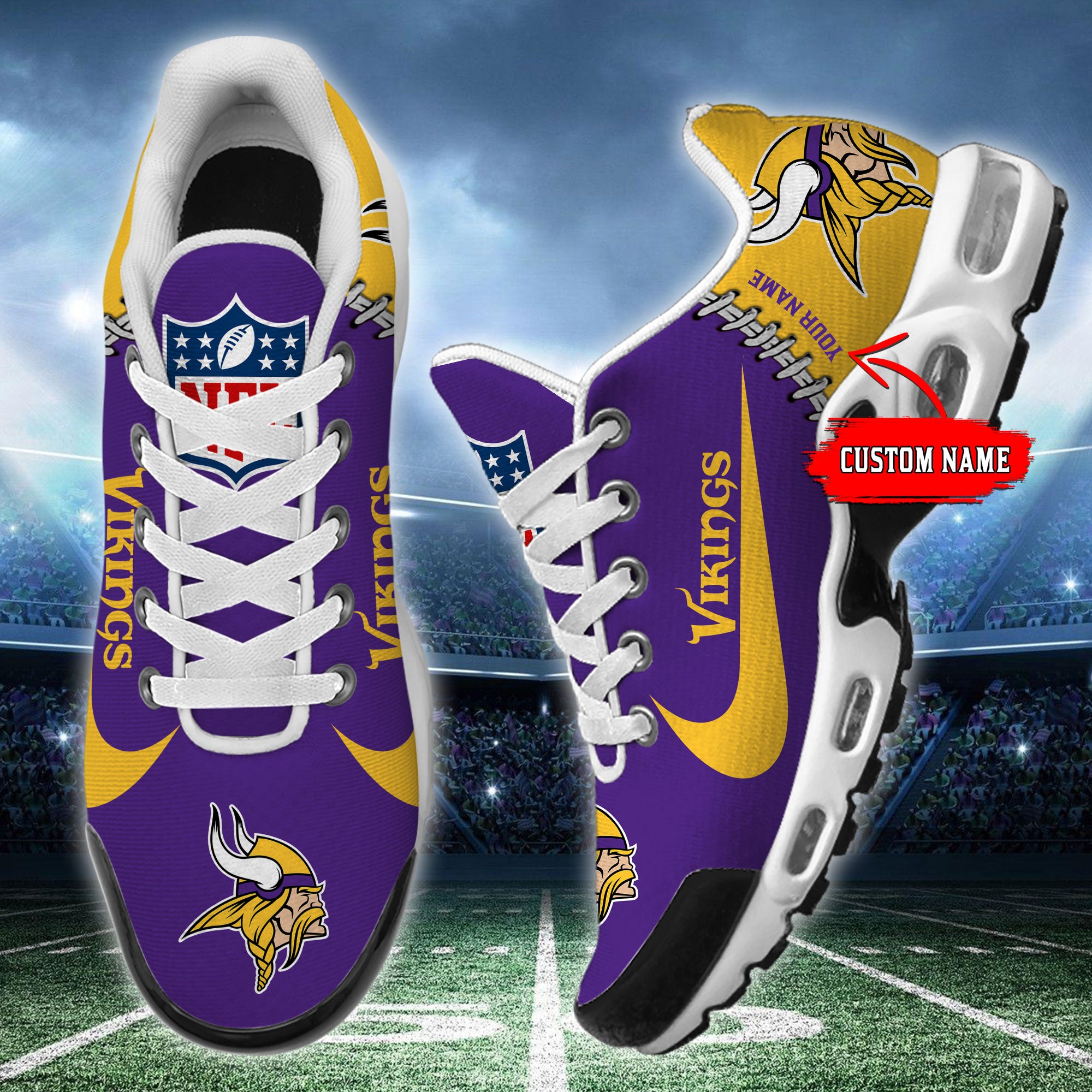 Ideafootwear Minnesota Vikings TN Shoes Sneakers For Men And Women