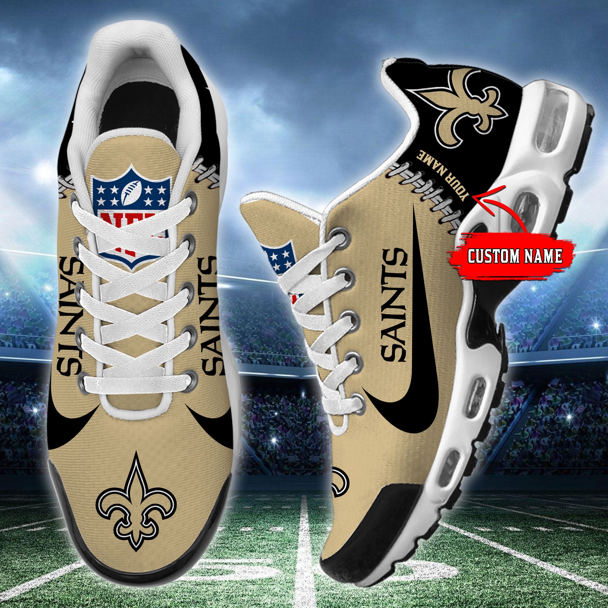 Ideafootwear New Orleans Saints TN Shoes Sneakers For Men And Women