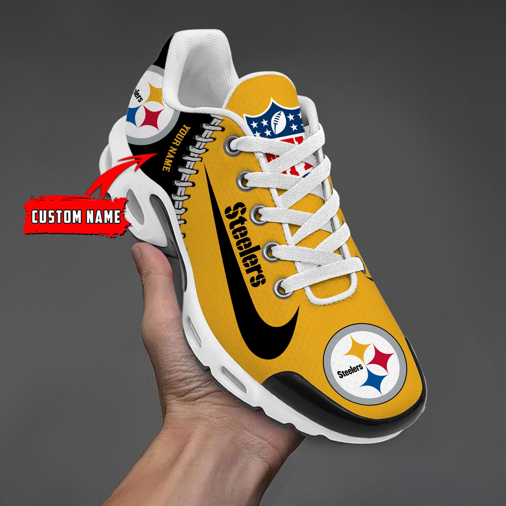 Ideafootwear Pittsburgh Steelers TN Shoes Sneakers For Men And Women