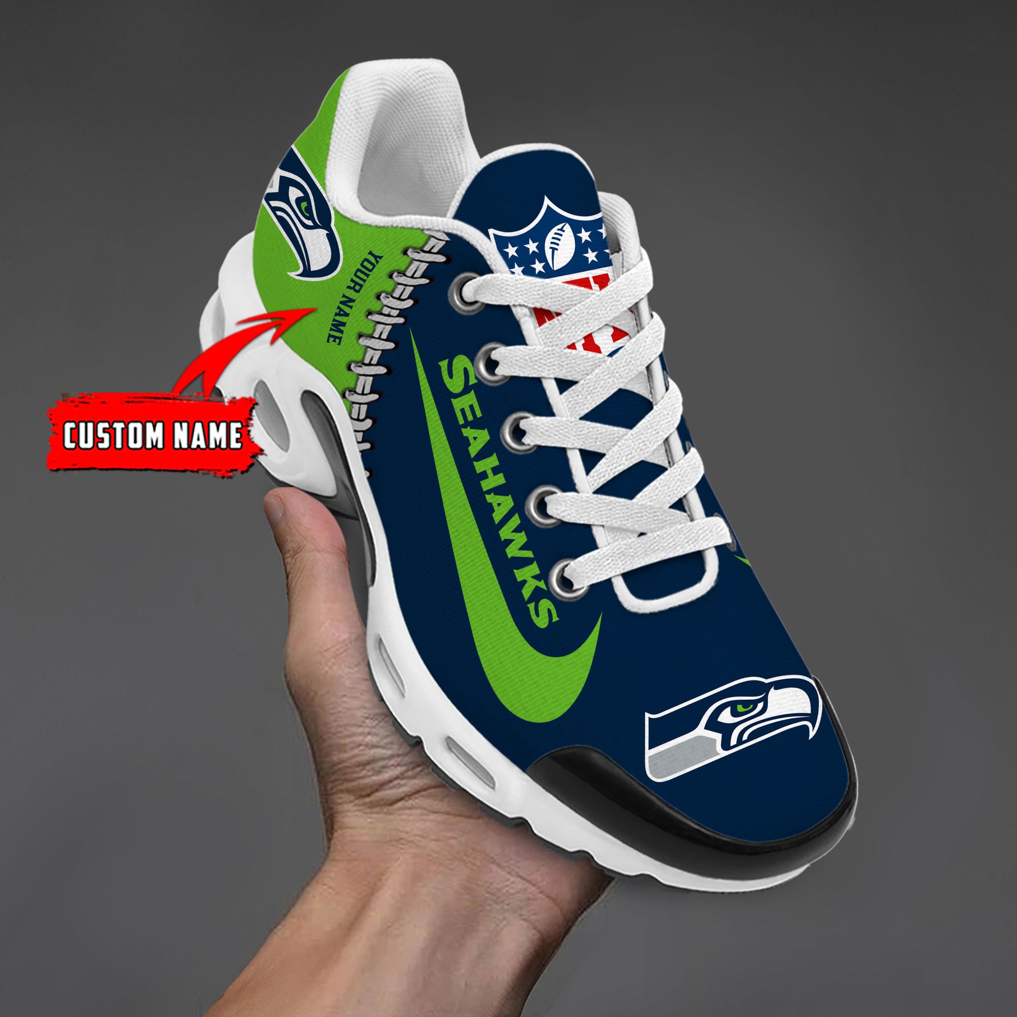 Ideafootwear Seattle Seahawks TN Shoes Sneakers For Men And Women