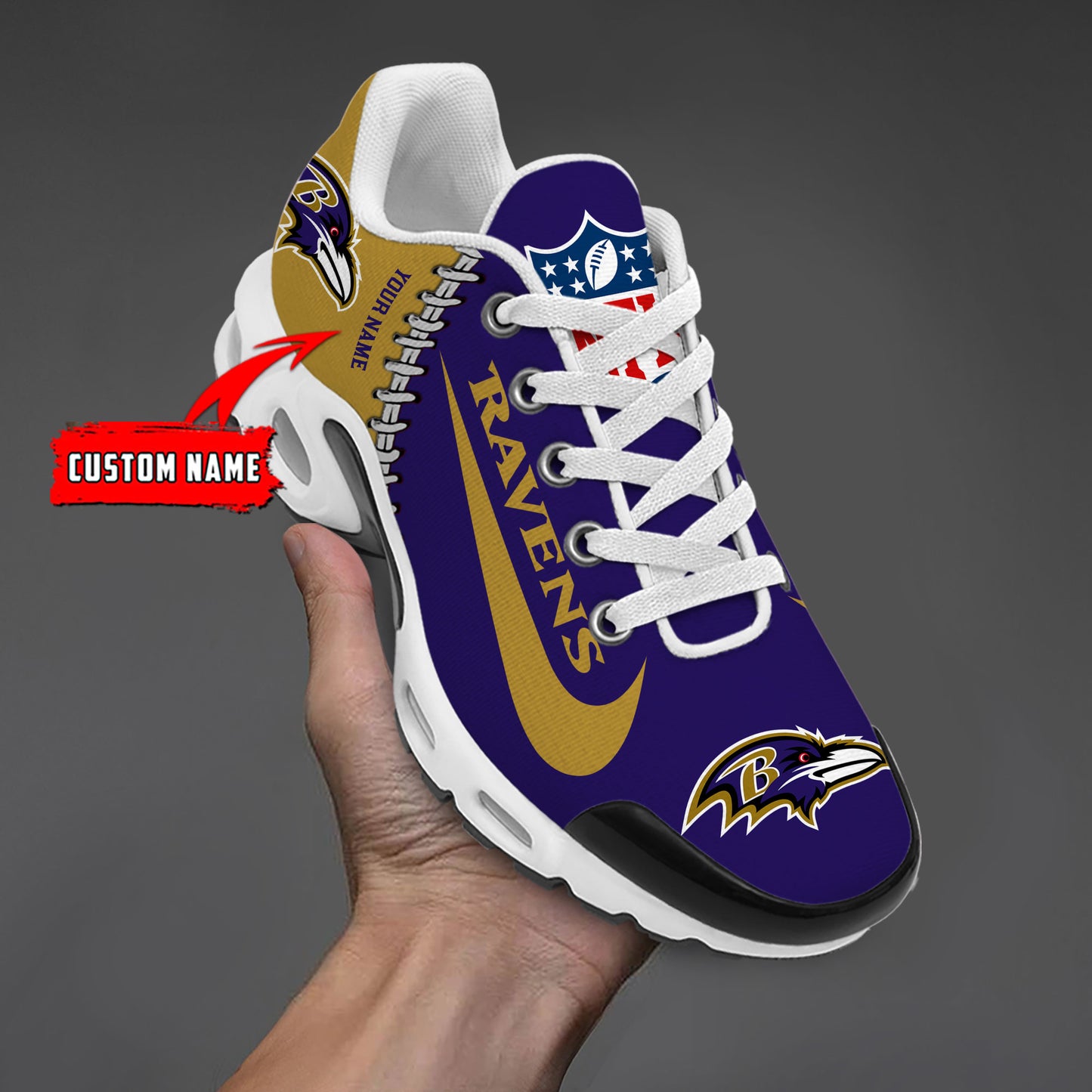 Ideafootwear Baltimore Ravens TN Shoes Sneakers For Men And Women