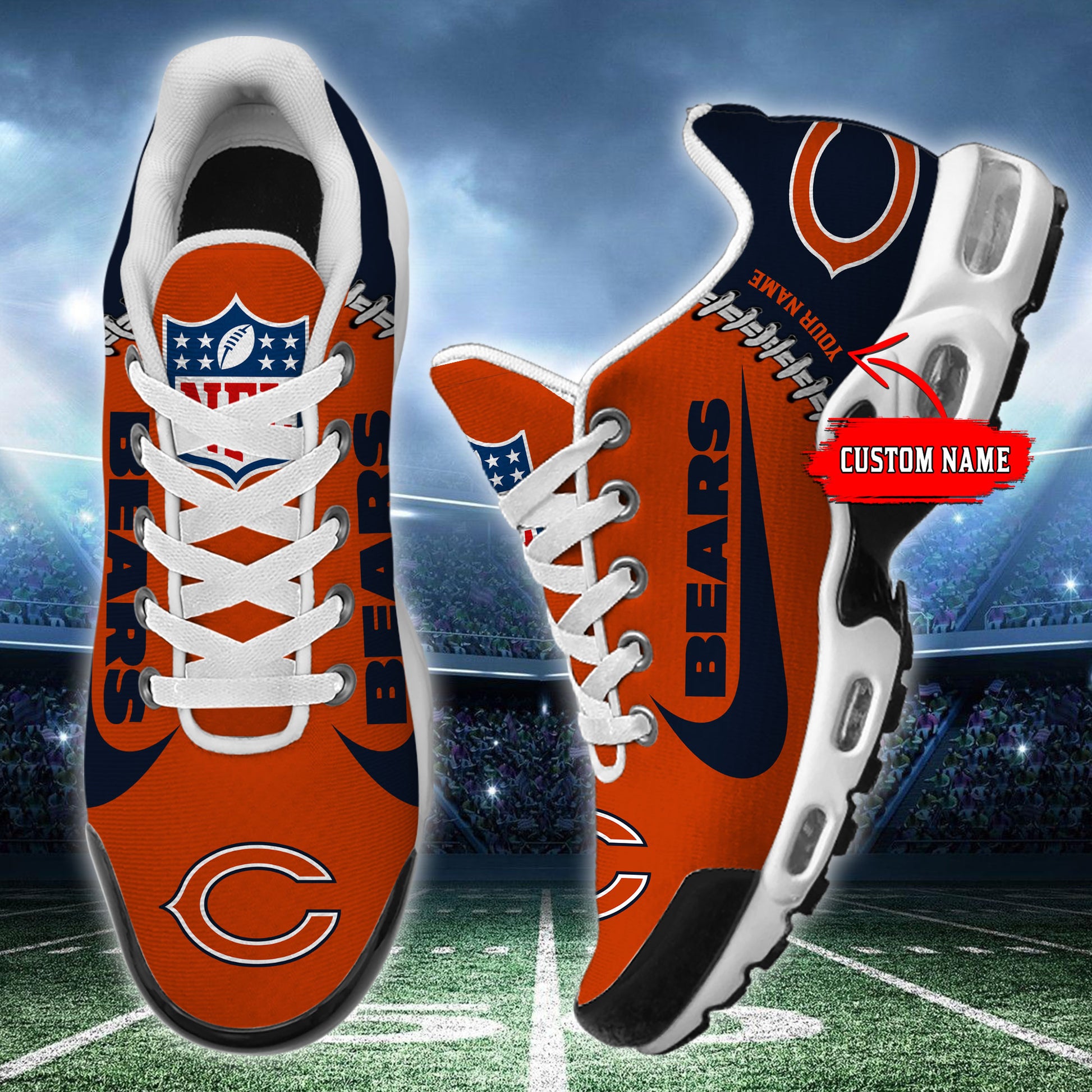 Ideafootwear Chicago Bears TN Shoes Sneakers For Men And Women