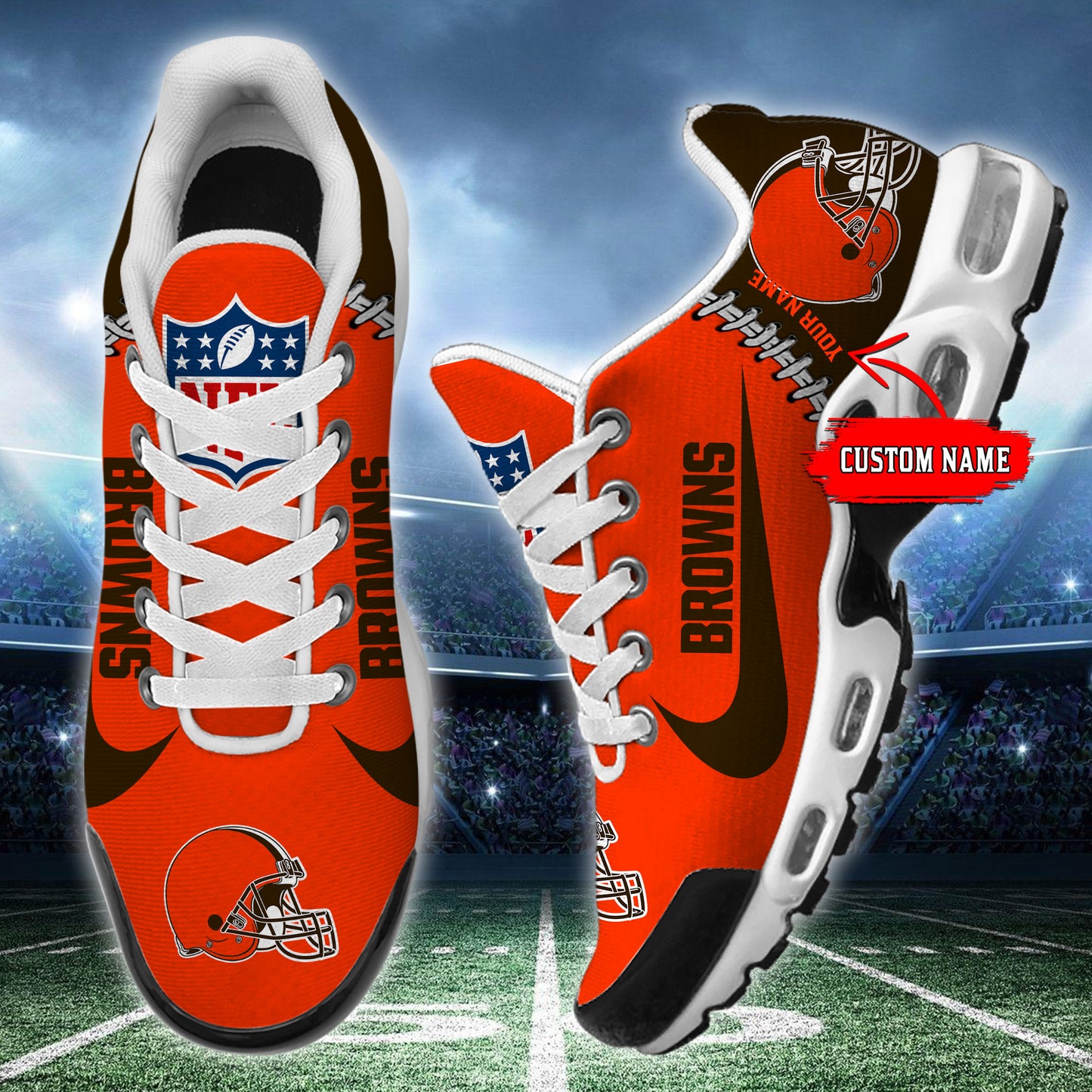 Ideafootwear Cleveland Browns TN Shoes Sneakers For Men And Women