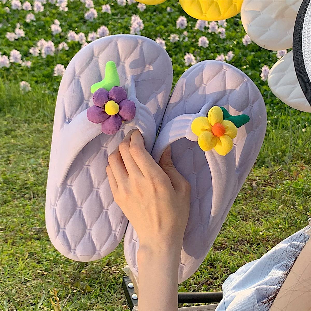 Flowers Flip Flops