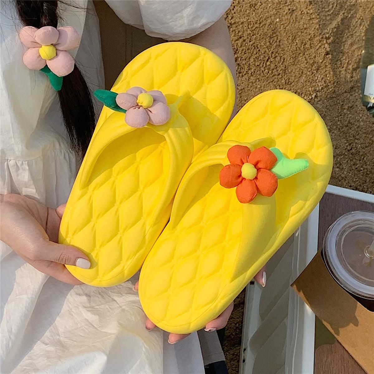 Flowers Flip Flops