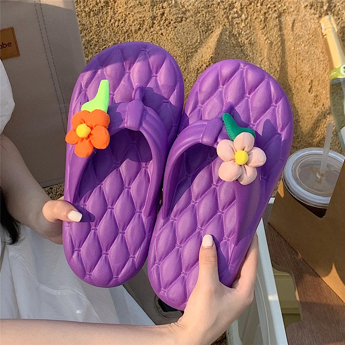 Flowers Flip Flops