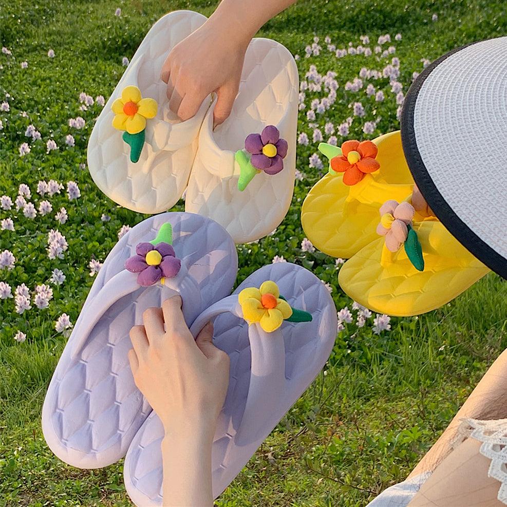 Flowers Flip Flops