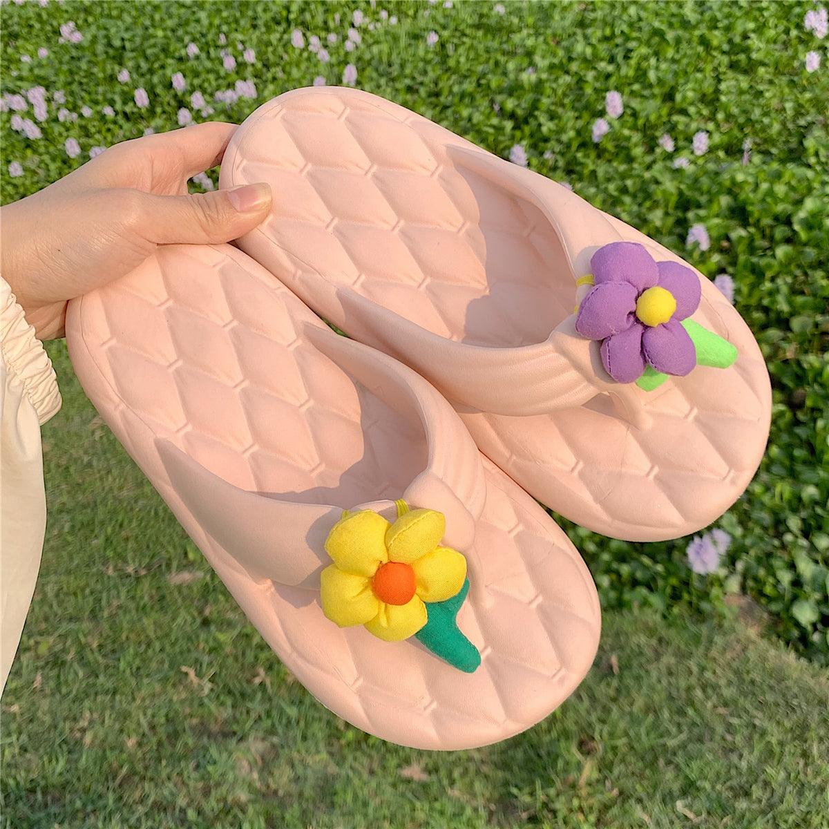 Flowers Flip Flops